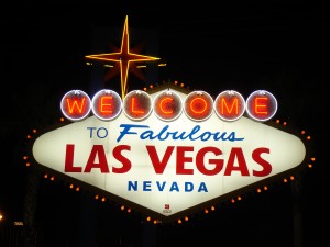 Las Vegas Welcome Sign at night