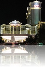 Caesars Palace at night