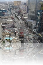 The Las Vegas Strip from the Eiffel Tower looking South