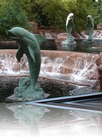 The Mirage Dolphins on the old walkway