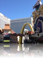 Harrahs Las Vegas next to McDonalds and the Casino Royale