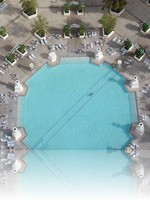 Paris Pool from the Eiffel Tower in Vegas