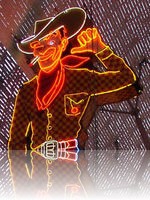 The Pioneer Club Sign on Freemont Street