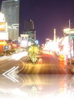 The Las Vegas Strip at night looking North